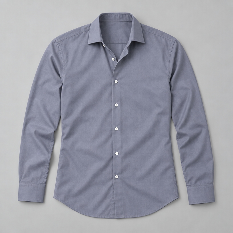 Herren Langarmhemd aus Stretch – Slim Fit — Grau
