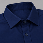 Herren Langarmhemd aus Stretch – Slim Fit — Marineblau