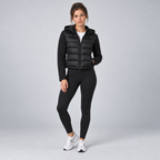 Damen Kurze Pufferjacke mit Kapuze – Slim Fit