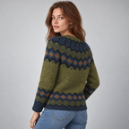Damen Norweger-Strickpullover mit Fair-Isle-Muster – Relaxed Fit