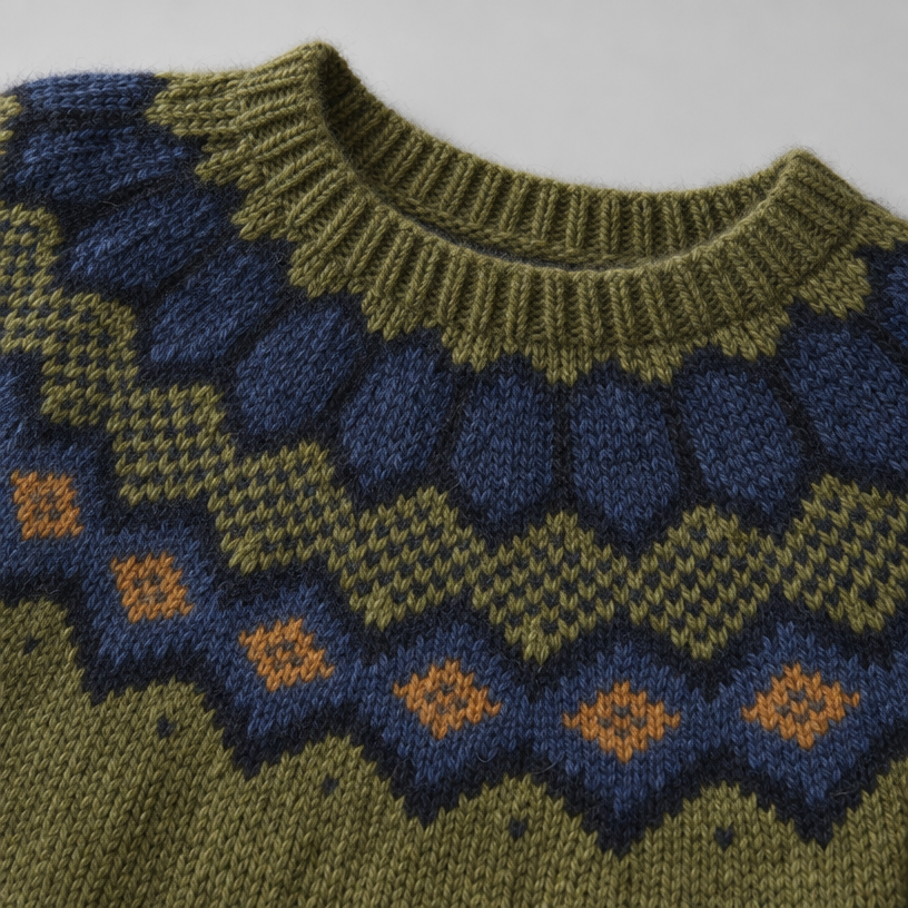 Damen Norweger-Strickpullover mit Fair-Isle-Muster – Relaxed Fit