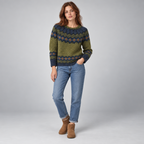 Damen Norweger-Strickpullover mit Fair-Isle-Muster – Relaxed Fit