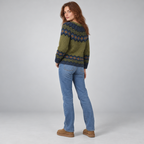 Damen Norweger-Strickpullover mit Fair-Isle-Muster – Relaxed Fit