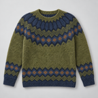 Damen Norweger-Strickpullover mit Fair-Isle-Muster – Relaxed Fit