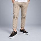 Herren Low-Top Leder-Sneaker mit Schnürung — Schwarz