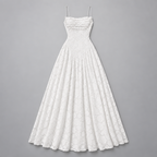 Damen Spitzen-Abendkleid für Hochzeitsgäste mit Corsage — Weiß