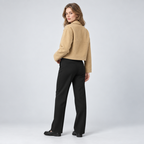 Damen Cropped Übergangsjacke mit Knopfleiste – Regular Fit