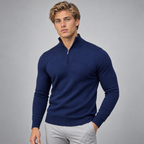 Herren Slim-Fit Troyer mit Quarter-Zip