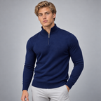 Herren Slim-Fit Troyer mit Quarter-Zip