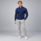 Herren Slim-Fit Troyer mit Quarter-Zip