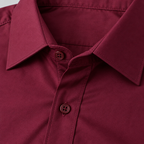 Herren Satinhemd mit Stretch – Slim Fit — Bordeaux