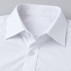 Herren Satinhemd mit Stretch – Slim Fit — Weiß