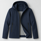 Herren Softshell-Übergangsjacke mit Kapuze – Regular Fit — Marineblau