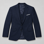 Herren Dreiteiler-Anzug mit klassischem Revers – für Hochzeit & formelle Anlässe — Marineblau