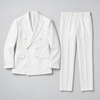Herren Zweireihiger Anzug mit Spitzrevers – Slim Fit — Weiß