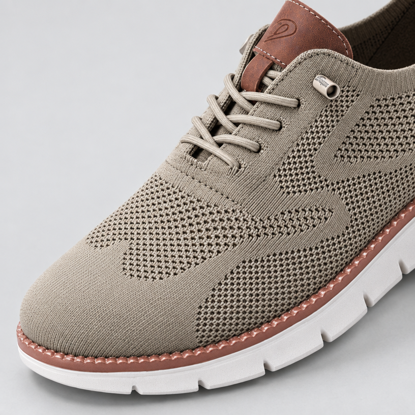 Herren Sneaker Mesh Leicht Flexsohle Casual — Beige