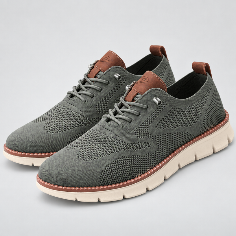 Herren Sneaker Mesh Leicht Flexsohle Casual — Olive