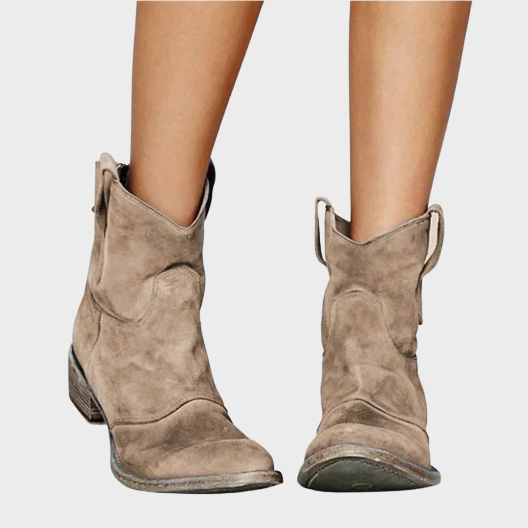 Damen Western-Stiefeletten in Wildlederoptik – Regular Fit