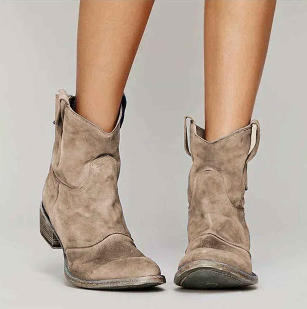 Damen Western-Stiefeletten in Wildlederoptik – Regular Fit