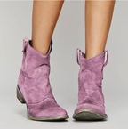 Damen Western-Stiefeletten in Wildlederoptik – Regular Fit