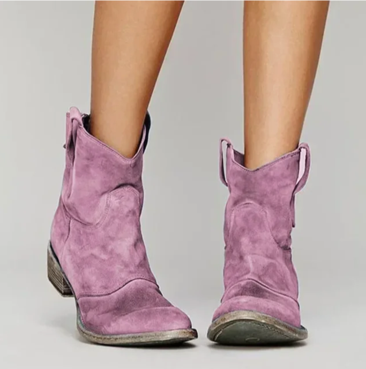 Damen Western-Stiefeletten in Wildlederoptik – Regular Fit