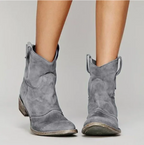 Damen Western-Stiefeletten in Wildlederoptik – Regular Fit
