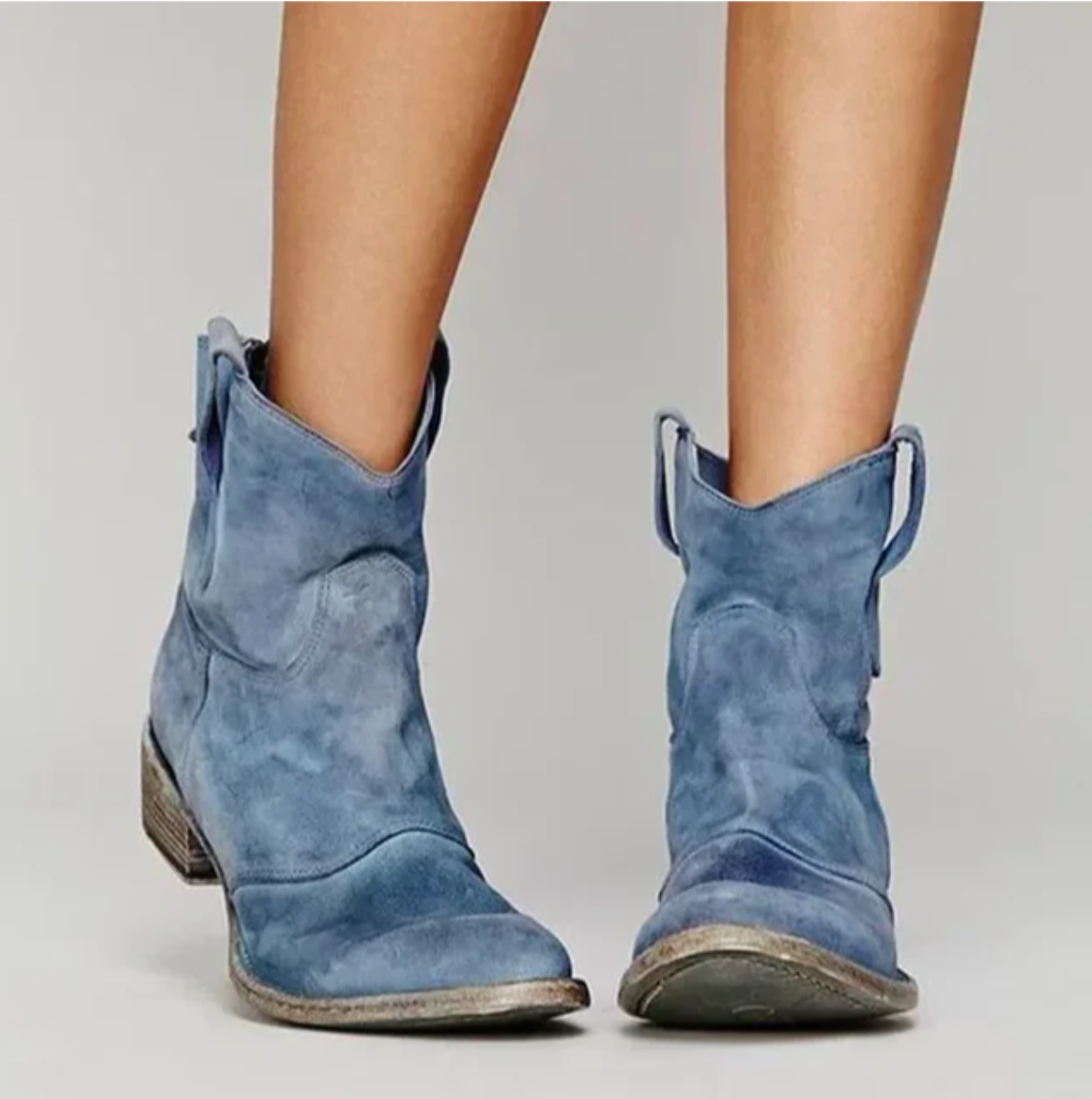 Damen Western-Stiefeletten in Wildlederoptik – Regular Fit