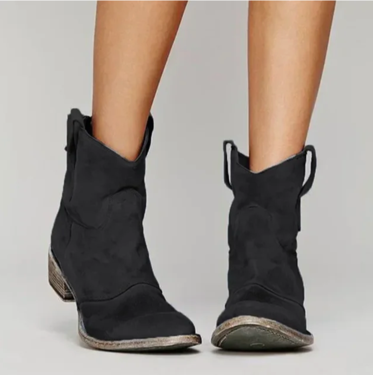 Damen Western-Stiefeletten in Wildlederoptik – Regular Fit
