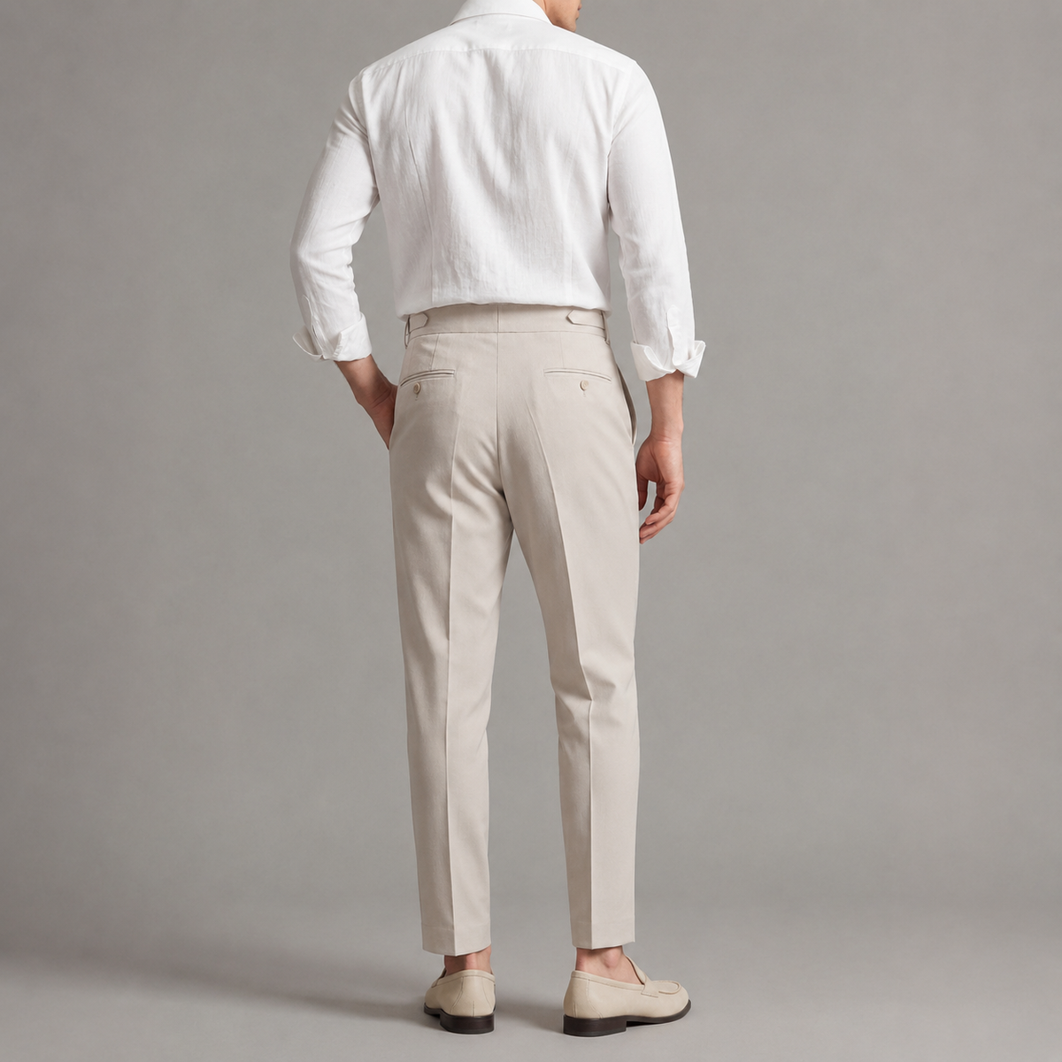 Herren Bundfaltenhose mit geradem Bein – Regular Fit