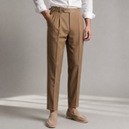 Herren Bundfaltenhose mit geradem Bein – Regular Fit