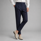 Herren Bundfaltenhose mit geradem Bein – Regular Fit