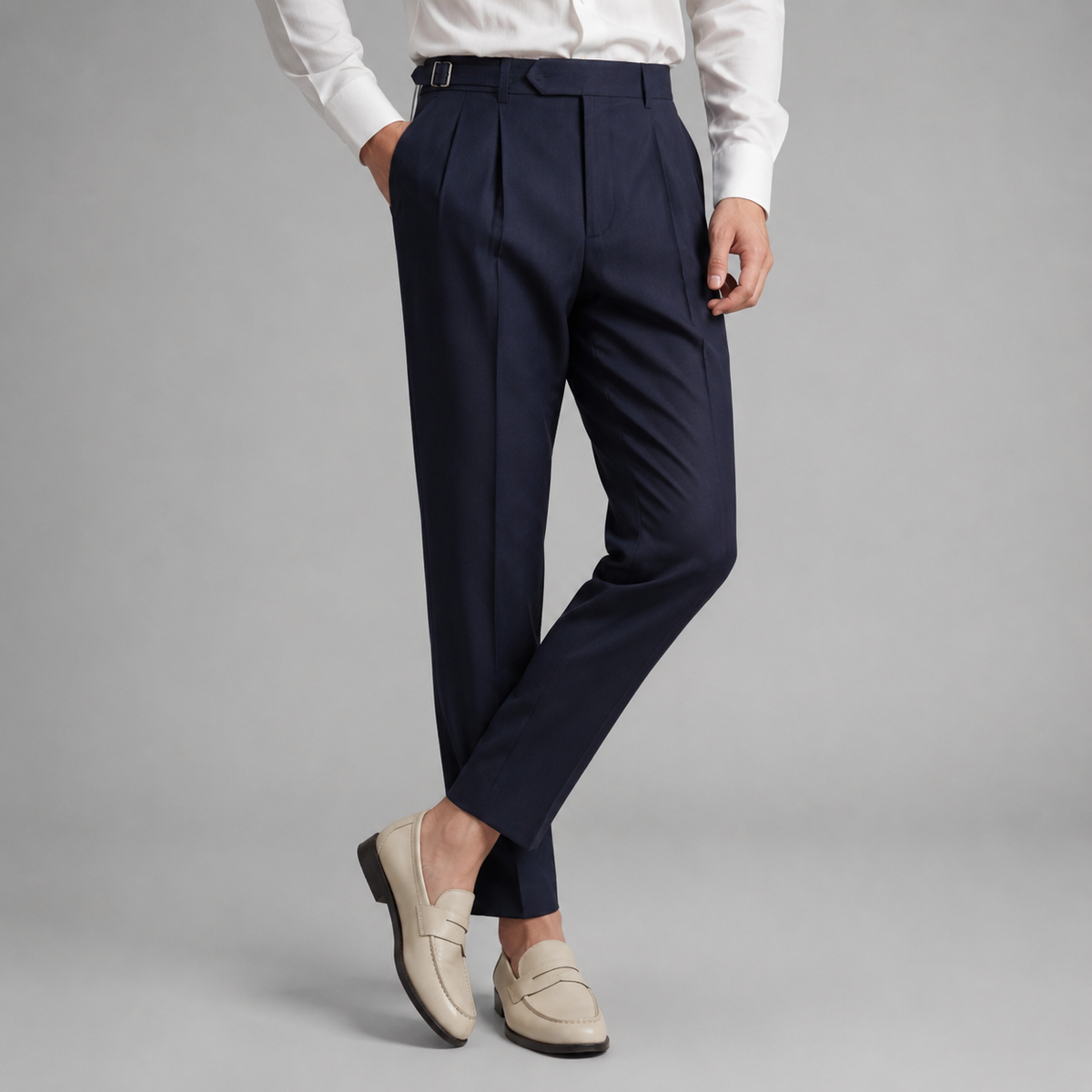 Herren Bundfaltenhose mit geradem Bein – Regular Fit