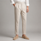 Herren Bundfaltenhose mit geradem Bein – Regular Fit