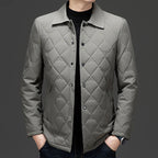 Herren Rauten-Steppjacke mit Umlegekragen – Regular Fit