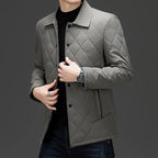 Herren Rauten-Steppjacke mit Umlegekragen – Regular Fit