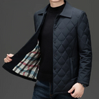 Herren Rauten-Steppjacke mit Umlegekragen – Regular Fit