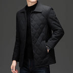 Herren Rauten-Steppjacke mit Umlegekragen – Regular Fit
