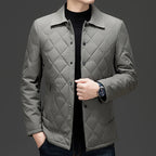 Herren Rauten-Steppjacke mit Umlegekragen – Regular Fit
