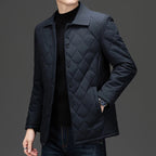 Herren Rauten-Steppjacke mit Umlegekragen – Regular Fit