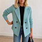 Damen Strickblazer mit Reverskragen – Regular Fit