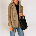 Damen Strickblazer mit Reverskragen – Regular Fit