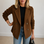 Damen Strickblazer mit Reverskragen – Regular Fit