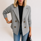 Damen Strickblazer mit Reverskragen – Regular Fit