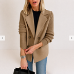 Damen Strickblazer mit Reverskragen – Regular Fit