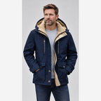 Herren Wasserdichte Winterjacke – Fleecegefüttert, Kapuze und Outdoor-Design