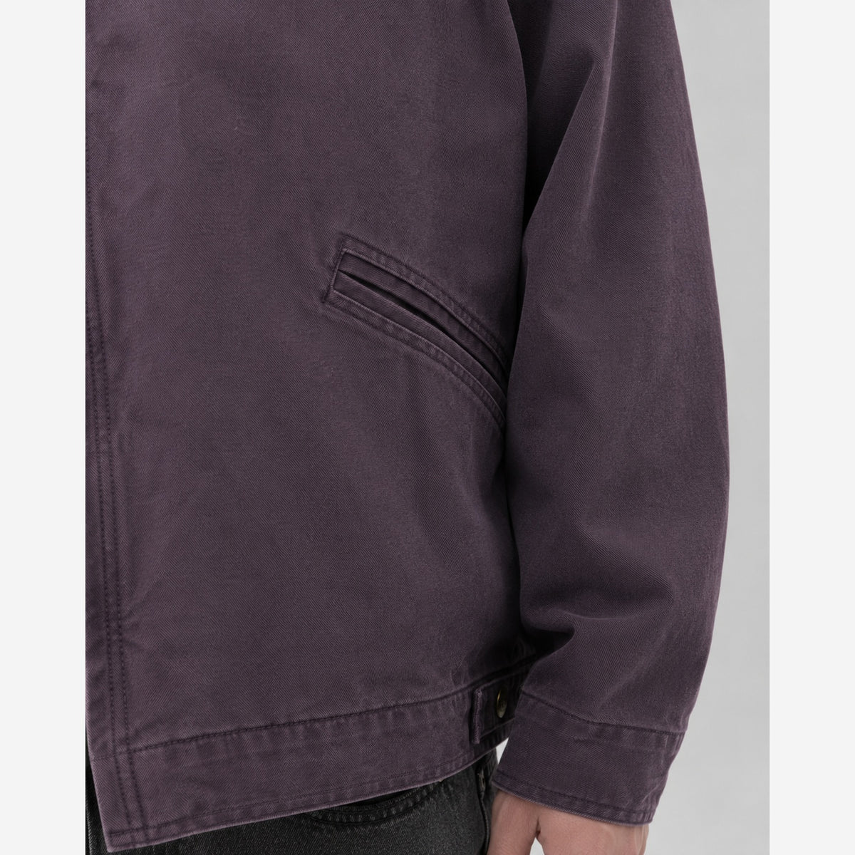 Herren Canvas-Barnjacke – Cordkragen, Regular Fit