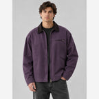Herren Canvas-Barnjacke – Cordkragen, Regular Fit