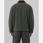 Herren Canvas-Barnjacke – Cordkragen, Regular Fit