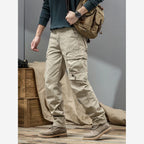 Herren Cargohose Straight Fit Baumwollstretch Cargotaschen