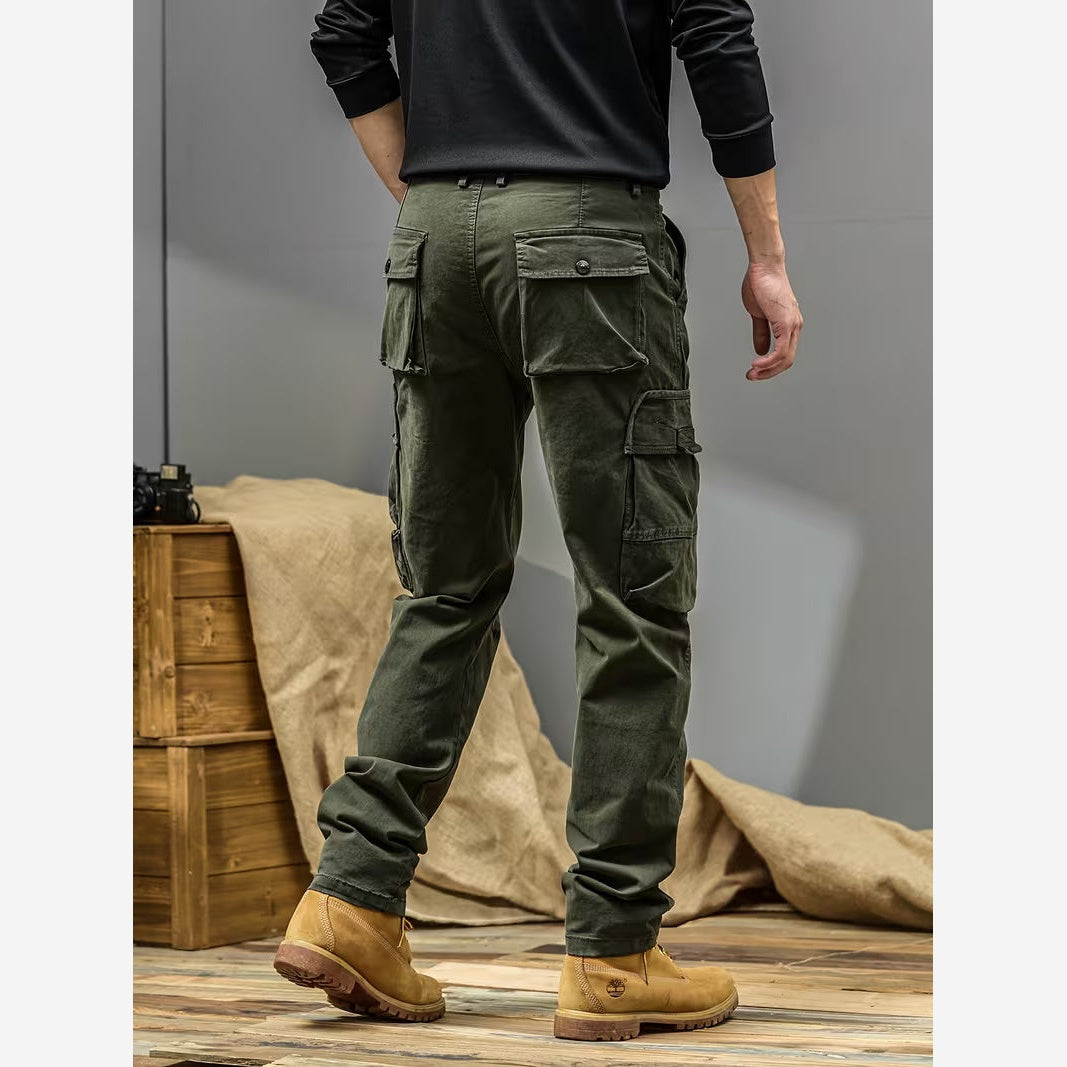 Herren Cargohose Straight Fit Baumwollstretch Cargotaschen